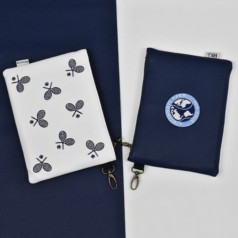 PRG Golf Cincinnati Open Crossed Racket Zip Tote Pouch - Front and Back