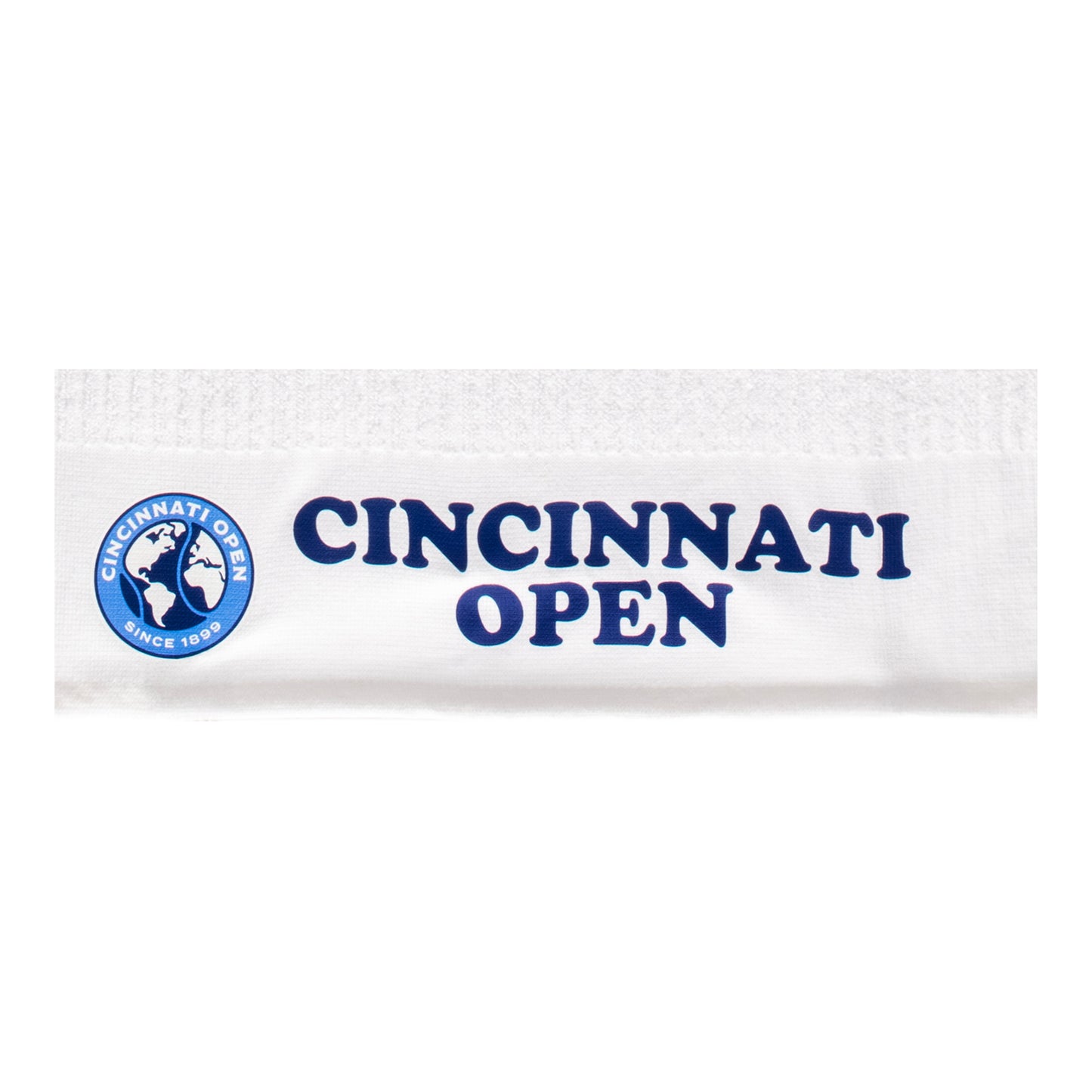 Dynamic Cincinnati Open Caddy Towel in White - Logo Close Up