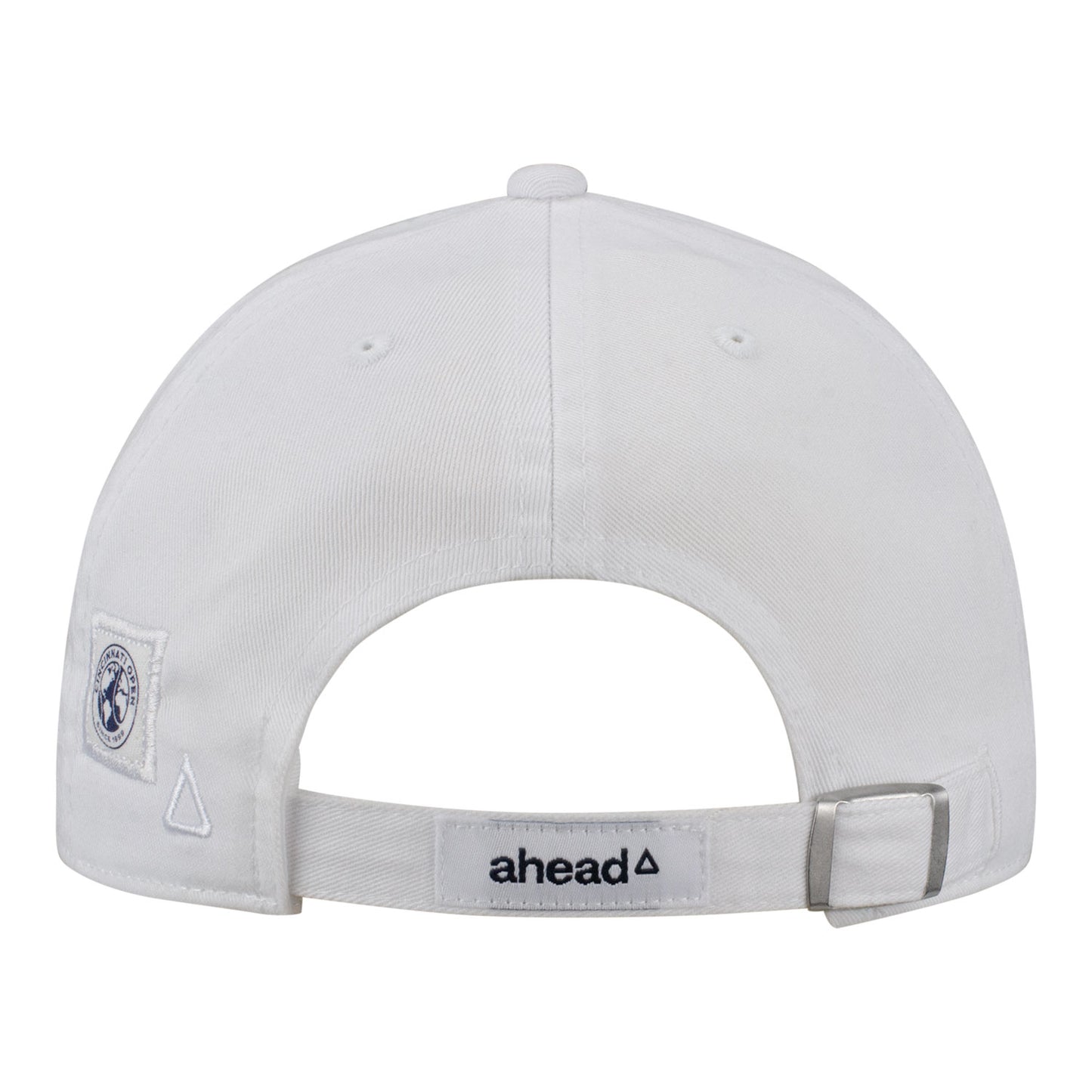 Ahead Cincinnati Open Women's Coaster Performance Hat in White - Back View