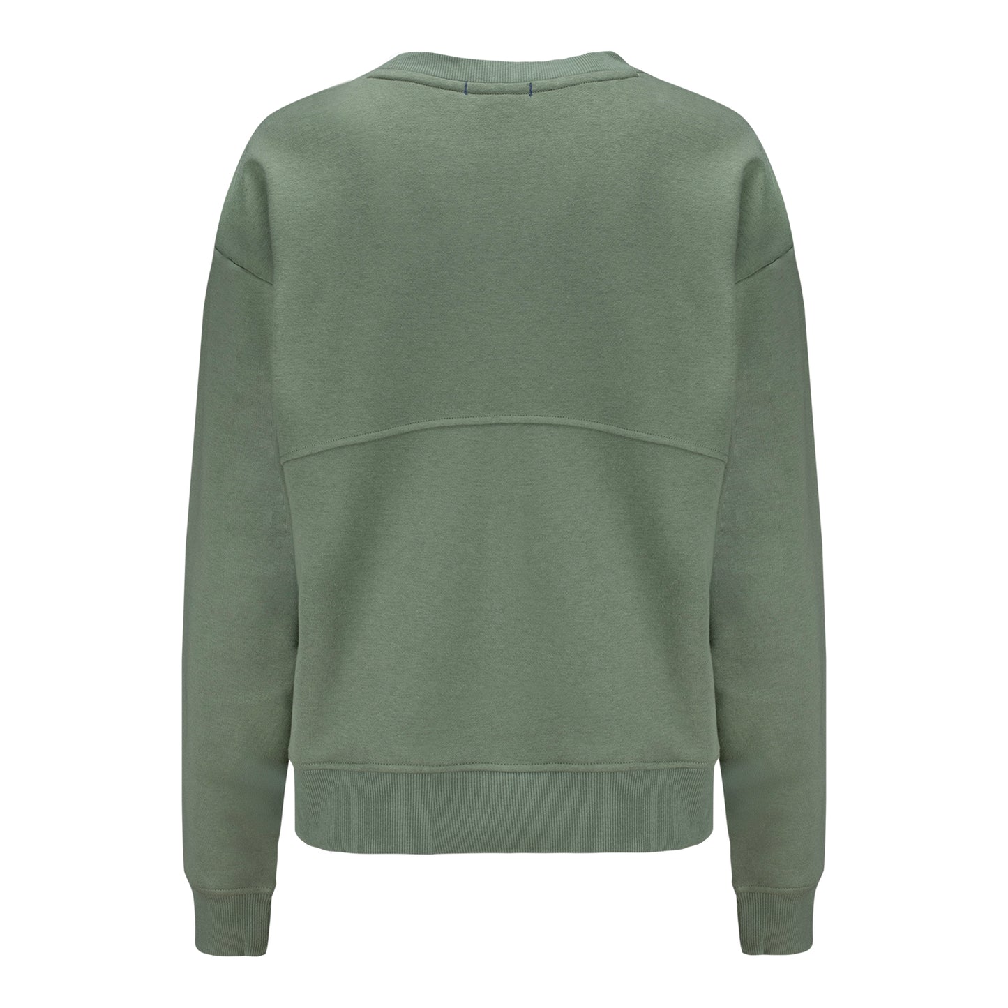 Ahead Cincinnati Open Women's Crossed Racket Crewneck Sweatshirt in Light Pine Green - Back View