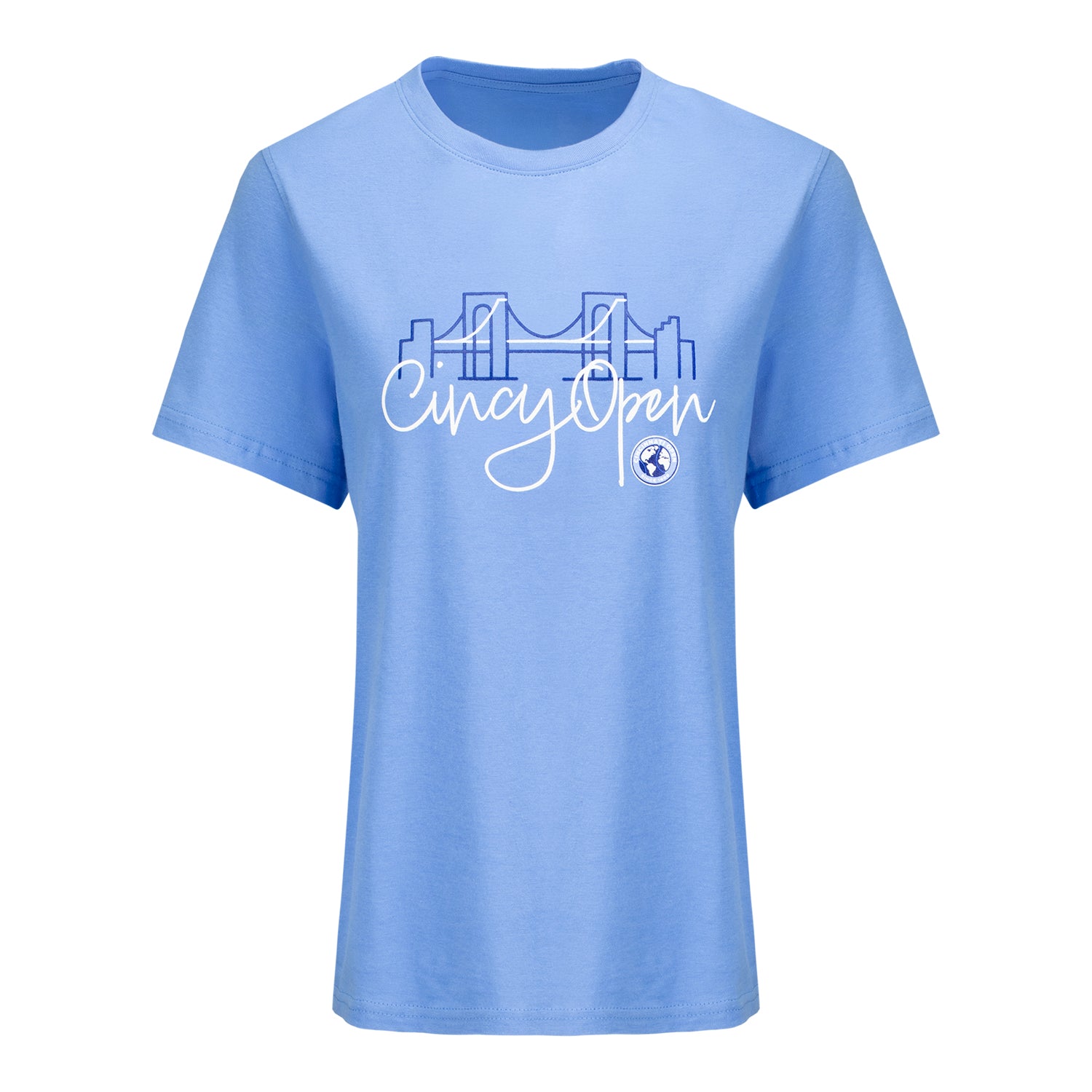Gear for Sports Cincinnati Open Women's Skyline T-Shirt in Light Blue – Cincinnati Open Shop