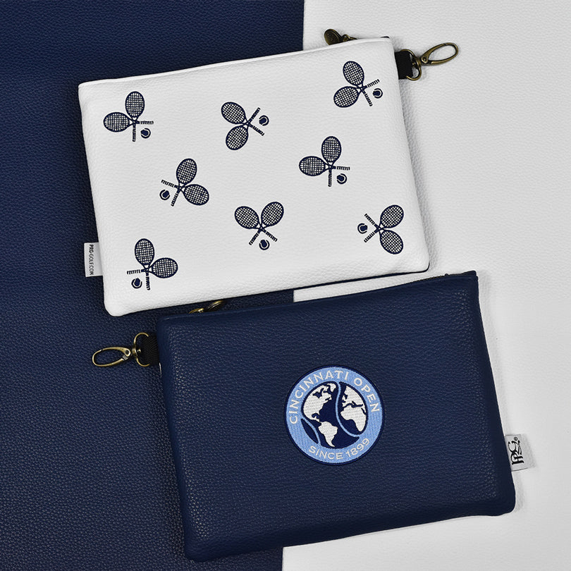 PRG Golf Cincinnati Open Crossed Racket Zip Tote Pouch - Front and Back