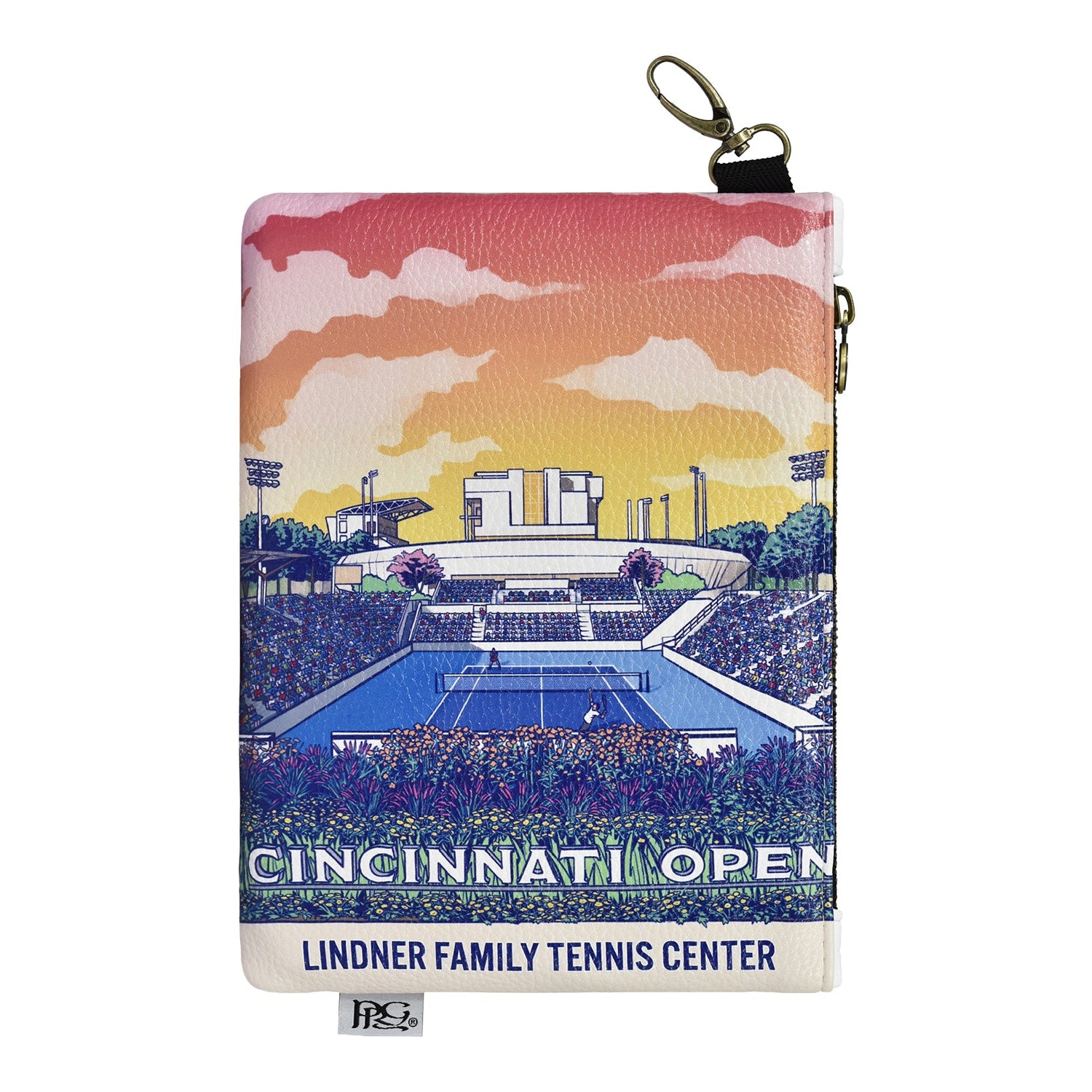 PRG Golf Cincinnati Open Linder Tennis Center Zip Tote Pouch - Front Side