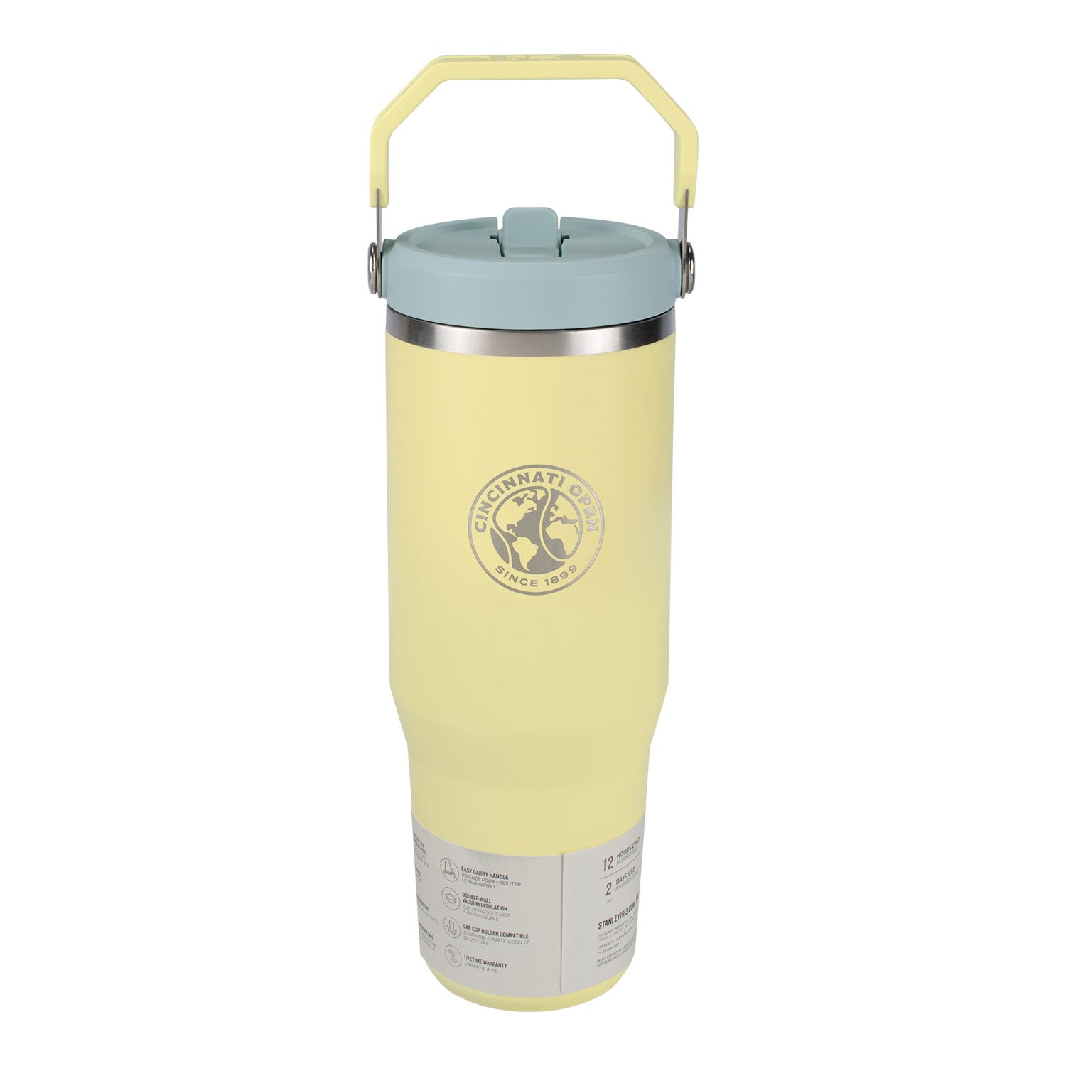 Stanley 2026 Cincinnati Open 30oz IceFlow™ Flip Straw Tumbler in Pomelo - Front View