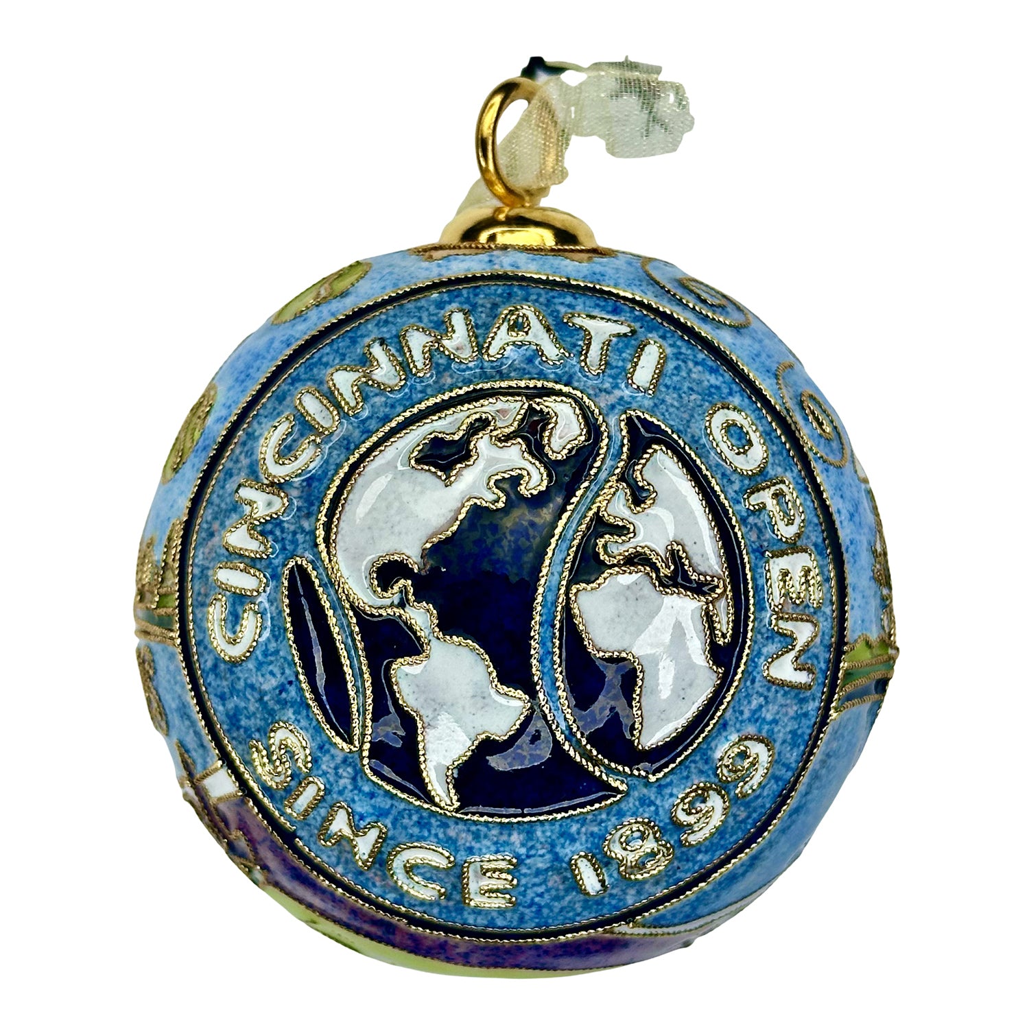 Kitty Keller Designs Cincinnati Open Cloisonne Ornament - Front