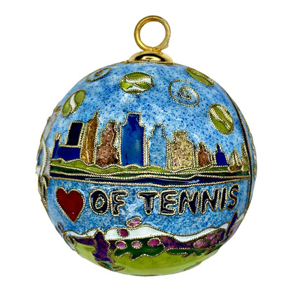 Kitty Keller Designs Cincinnati Open Cloisonne Ornament - Left