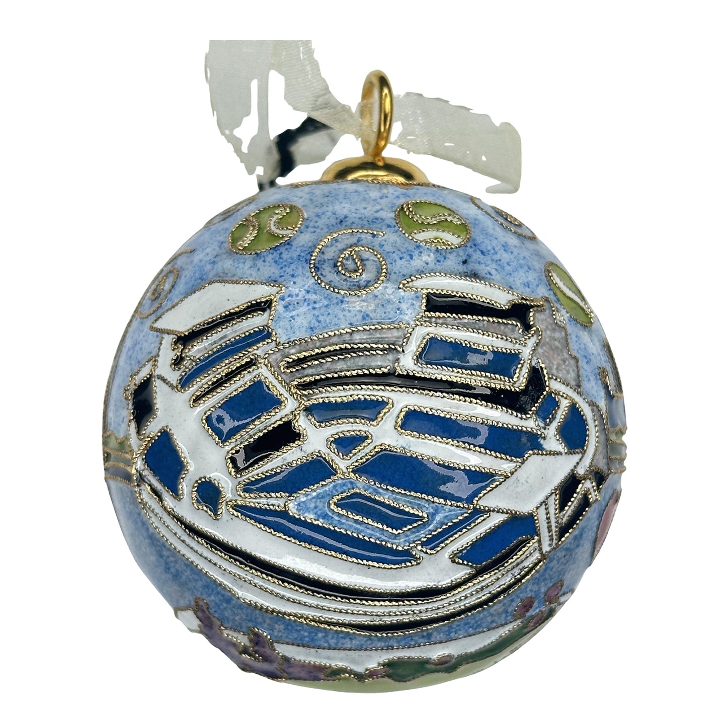 Kitty Keller Designs Cincinnati Open Cloisonne Ornament - Right