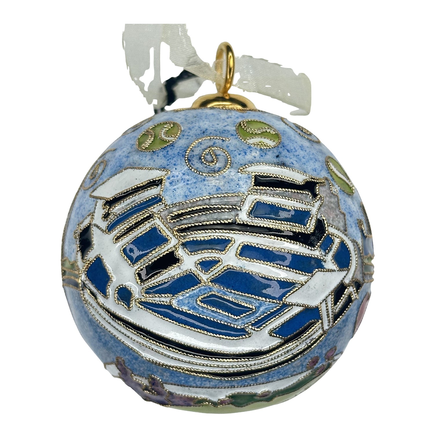 Kitty Keller Designs Cincinnati Open Cloisonne Ornament - Right
