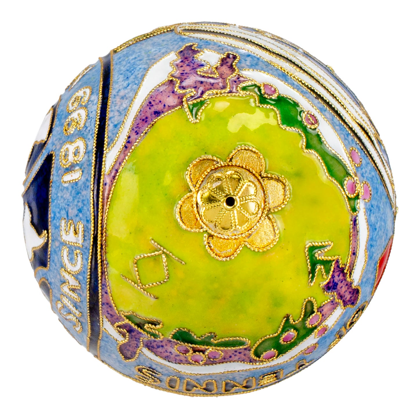 Kitty Keller Designs Cincinnati Open Cloisonne Ornament - Bottom