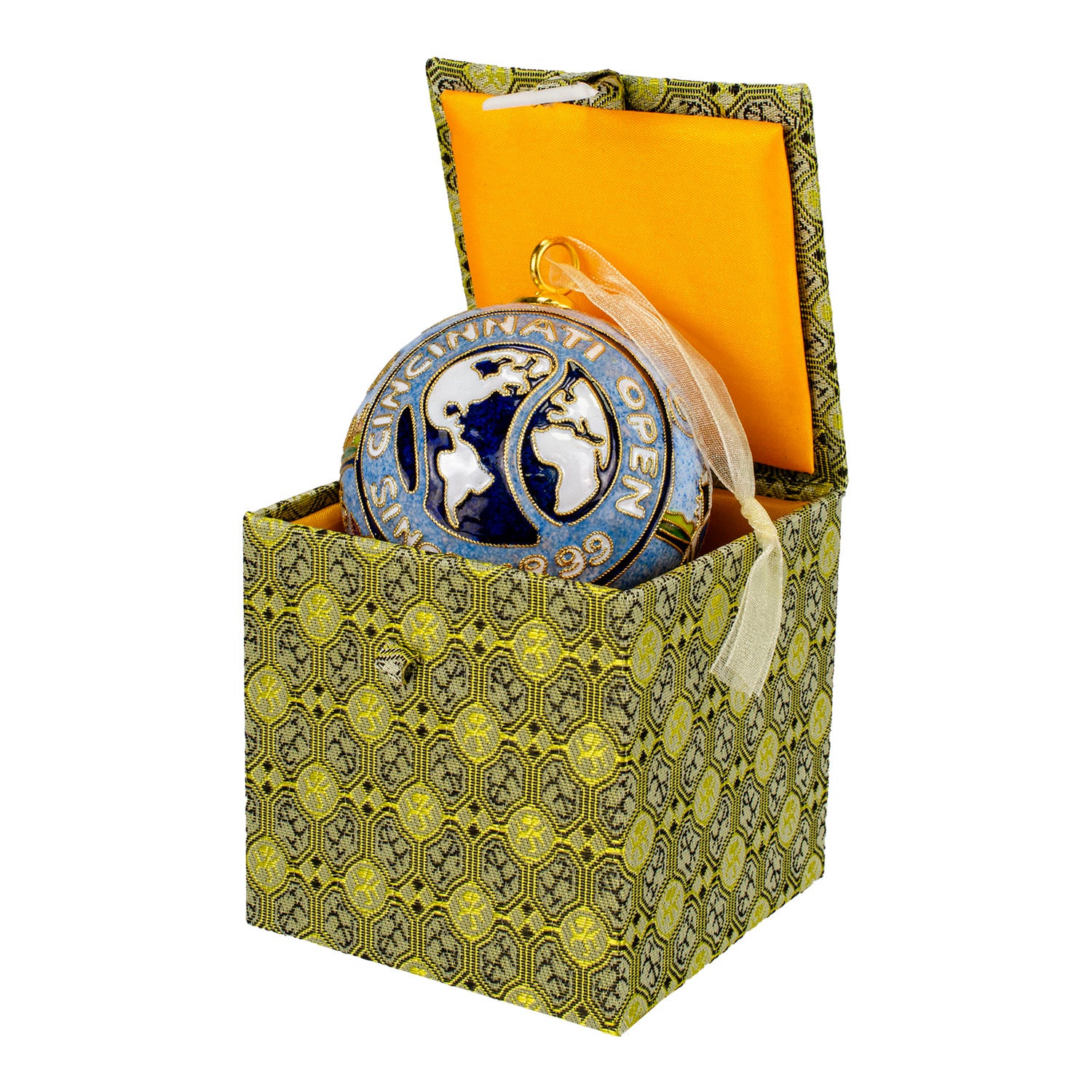 Kitty Keller Designs Cincinnati Open Cloisonne Ornament - With Box
