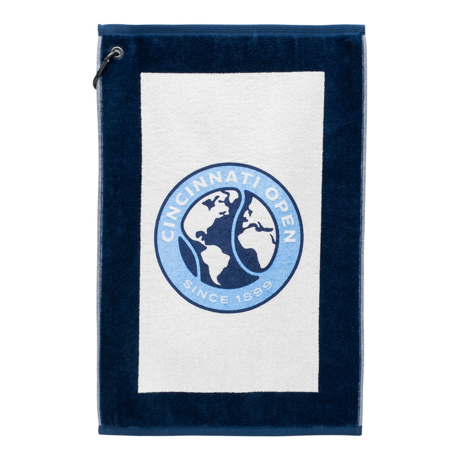 Dynamic Cincinnati Open Hi-Def Edge Towel in Navy - Front View