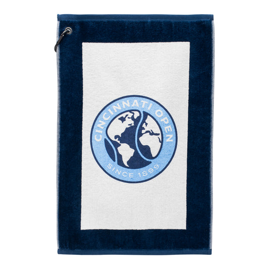 Dynamic Cincinnati Open Hi-Def Edge Towel in Navy - Front View