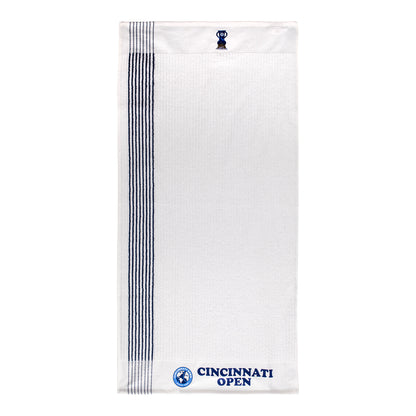 Dynamic Cincinnati Open Caddy Towel in White - Front View