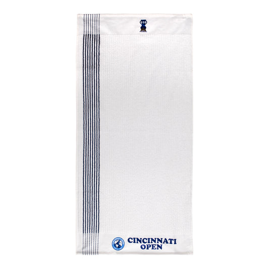 Dynamic Cincinnati Open Caddy Towel in White - Front View
