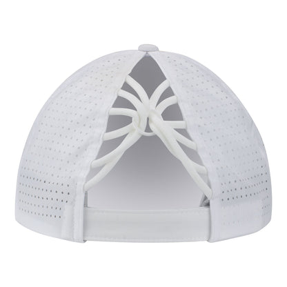 Vimhue Cincinnati Open Ladies Sun Goddess Hat in White - Back View