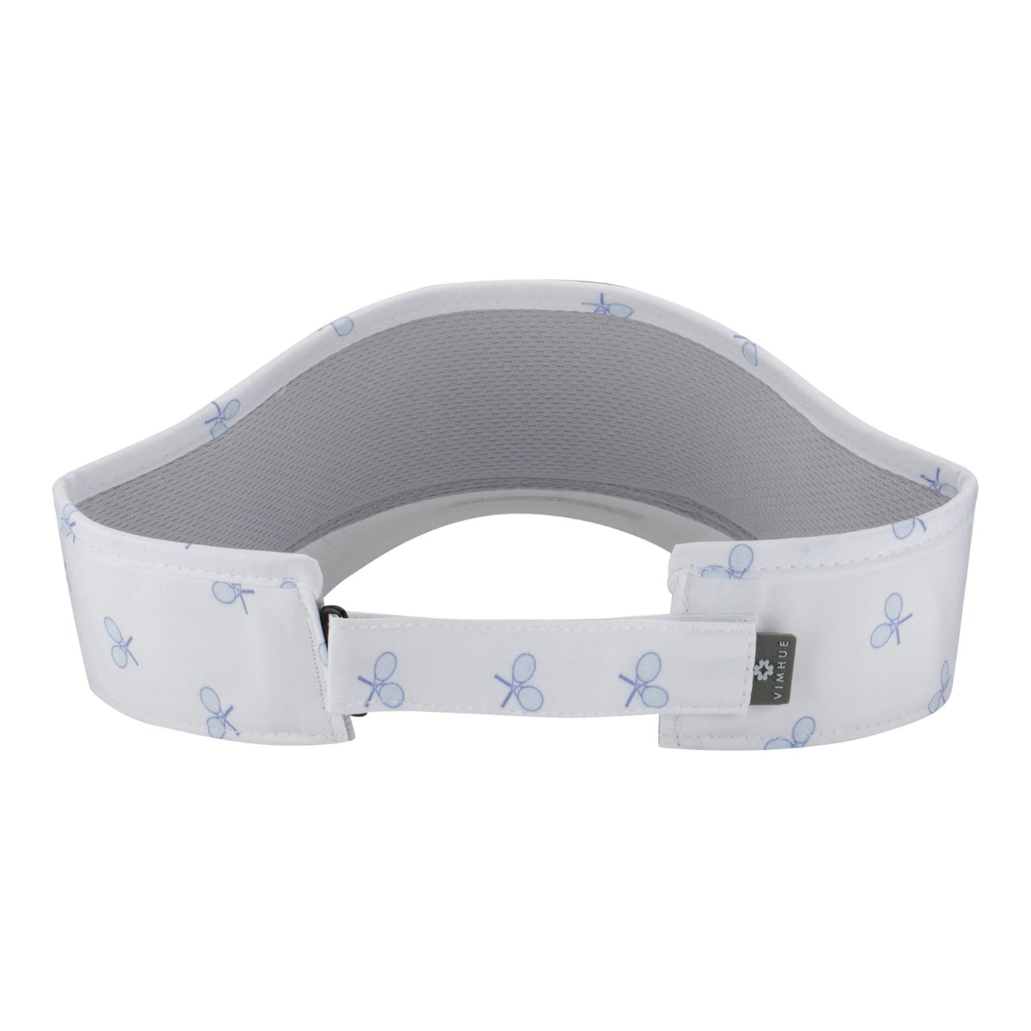 Vimhue Cincinnati Open Ladies Crossed Racket Visor in White and Navy - Back View