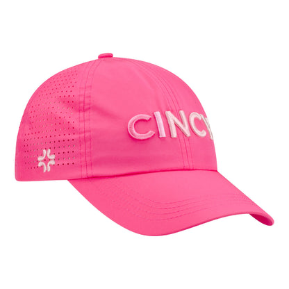 Vimhue Cincinnati Open Ladies Sun Goddess Ombre Text Hat in Pink - Front Right View