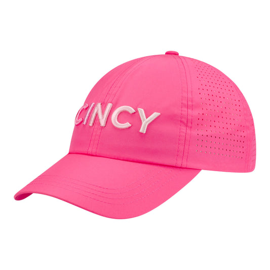 Vimhue Cincinnati Open Ladies Sun Goddess Ombre Text Hat in Pink - Front Left View