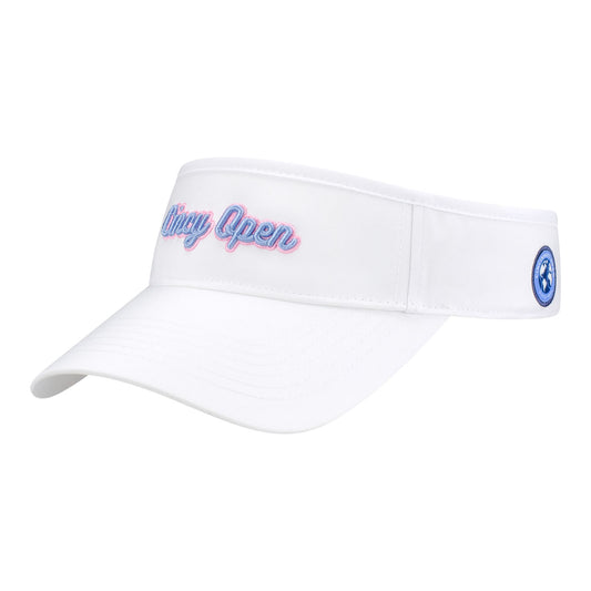 Vimhue Cincinnati Open Ladies Visor in White - Front Left View
