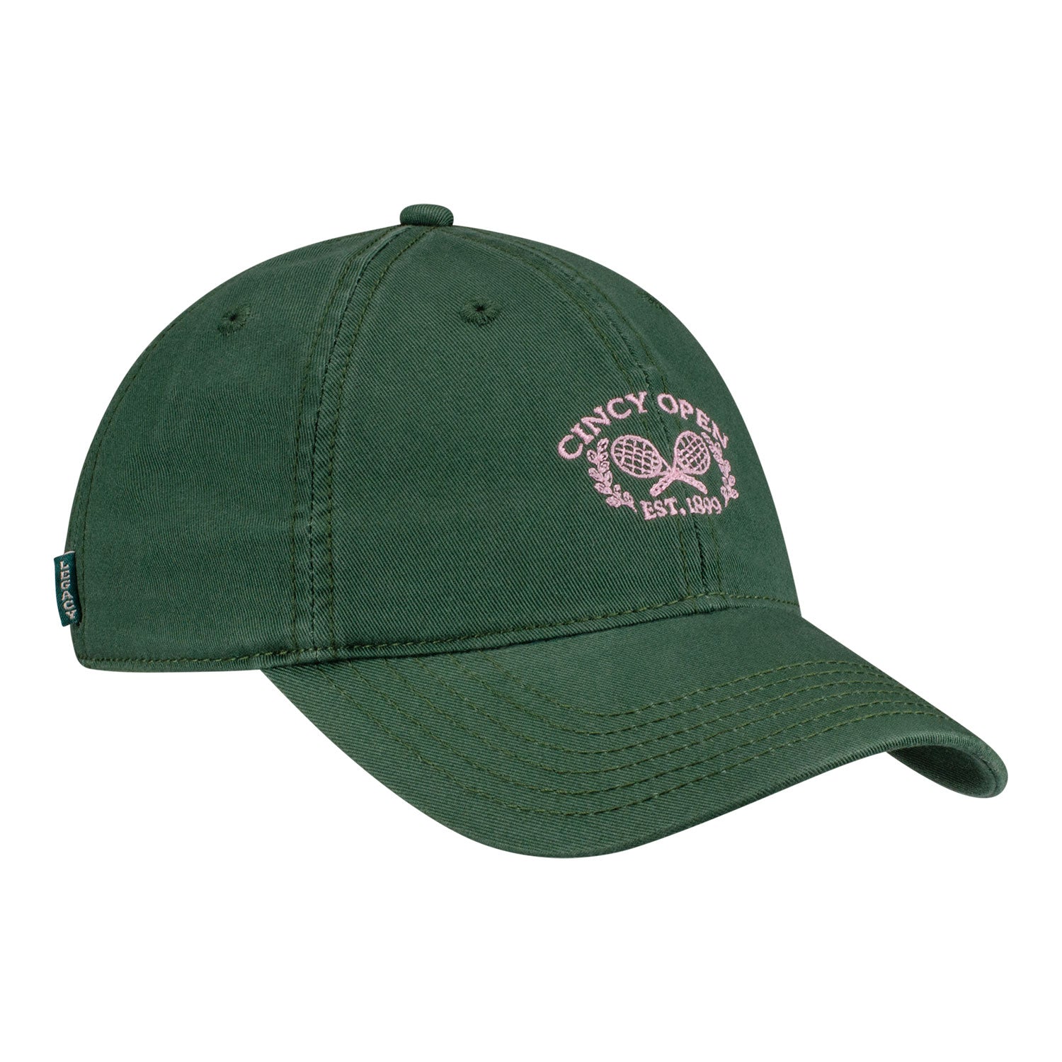 Legacy Cincinnati Open Women's EZW Relaxed Twill Hat in Dark Green - Front Right