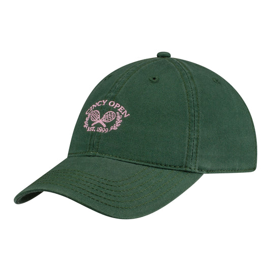 Legacy Cincinnati Open Women's EZW Relaxed Twill Hat in Dark Green - Front Left