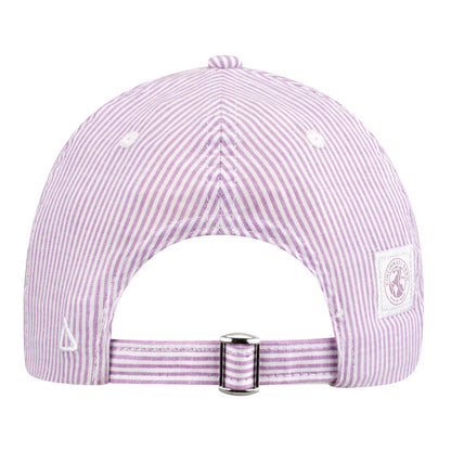Ahead Cincinnati Open Women's Oxford Striped Twill Hat in Purple and White - Back 