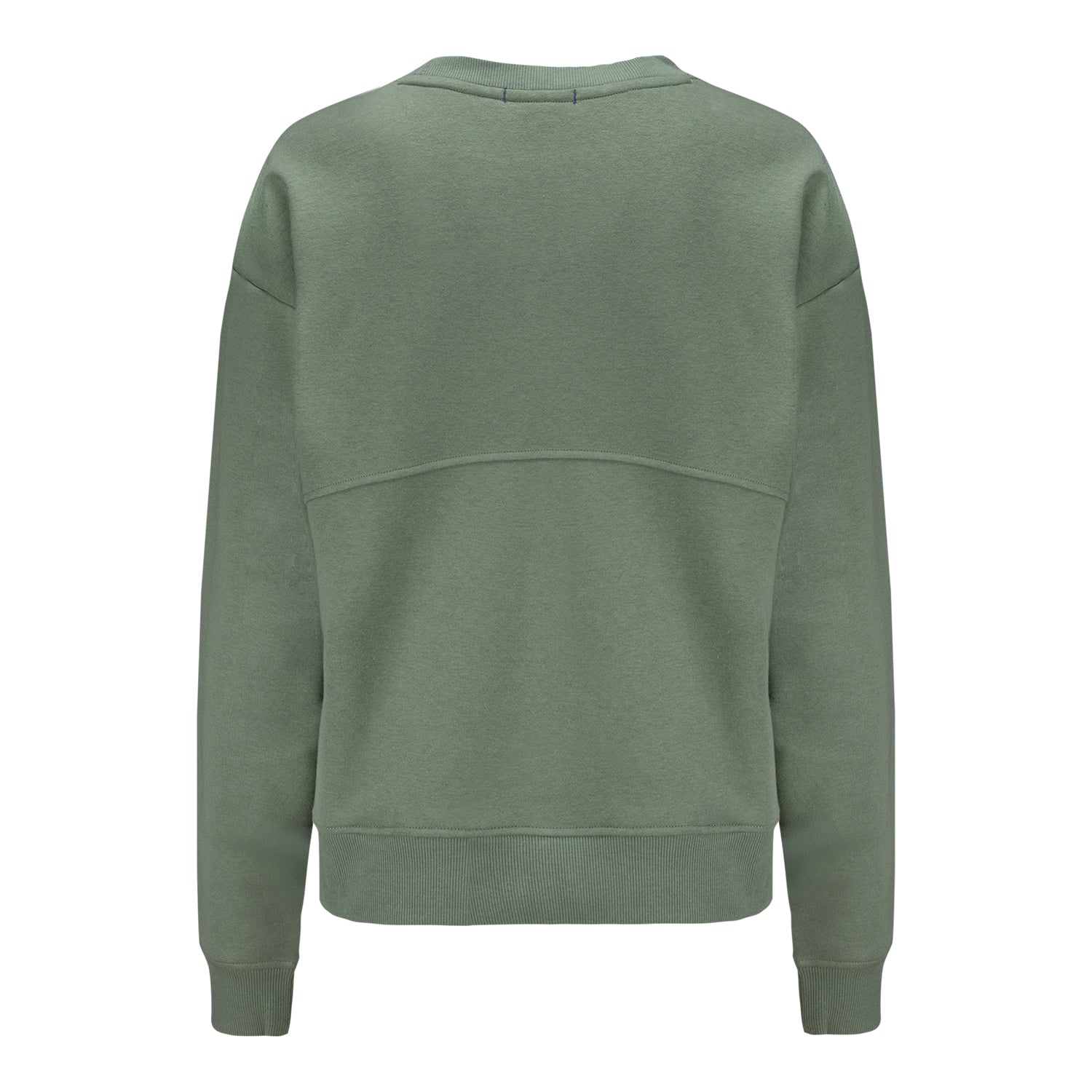 Ahead Cincinnati Open Women's Crossed Racket Crewneck Sweatshirt in Light Pine Green - Back View