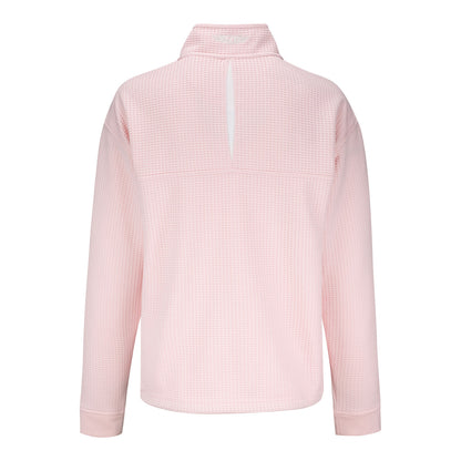 Straight Down Cincinnati Open Women's Opal Quarter Zip in Soft Pink - Back