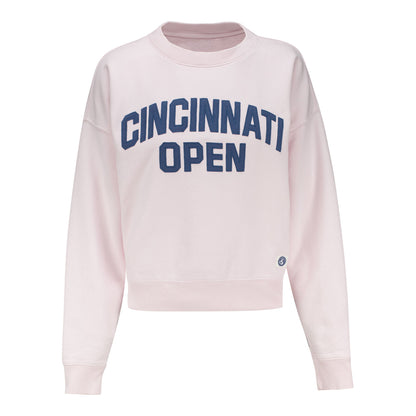 Standard Rec Cincinnati Open Women's Hampton Crew in Sea Salt Pink - Front