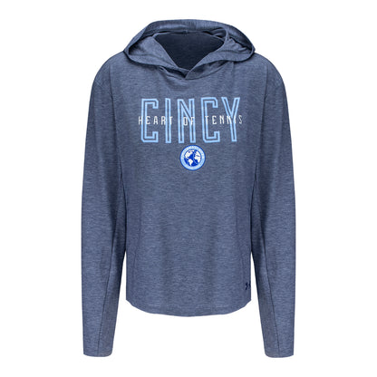 Under Armour Cincinnati Open Women's Breezy Hoodie in Navy - Front