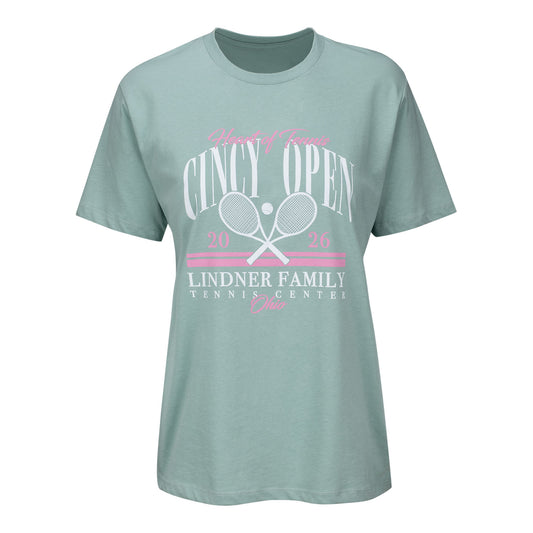 Ahead Cincinnati Open Women's Zelda T-Shirt in Seafoam - Front View