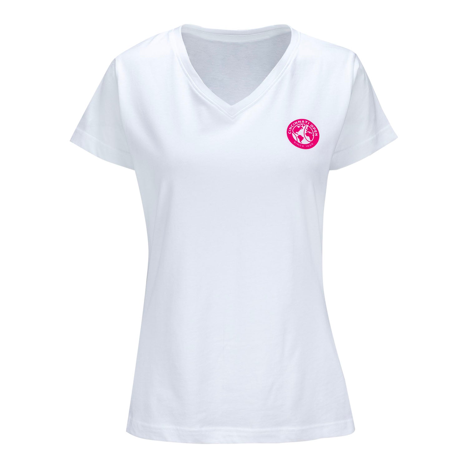 Ahead Cincinnati Open Women's Vista T-Shirt in White - Front View