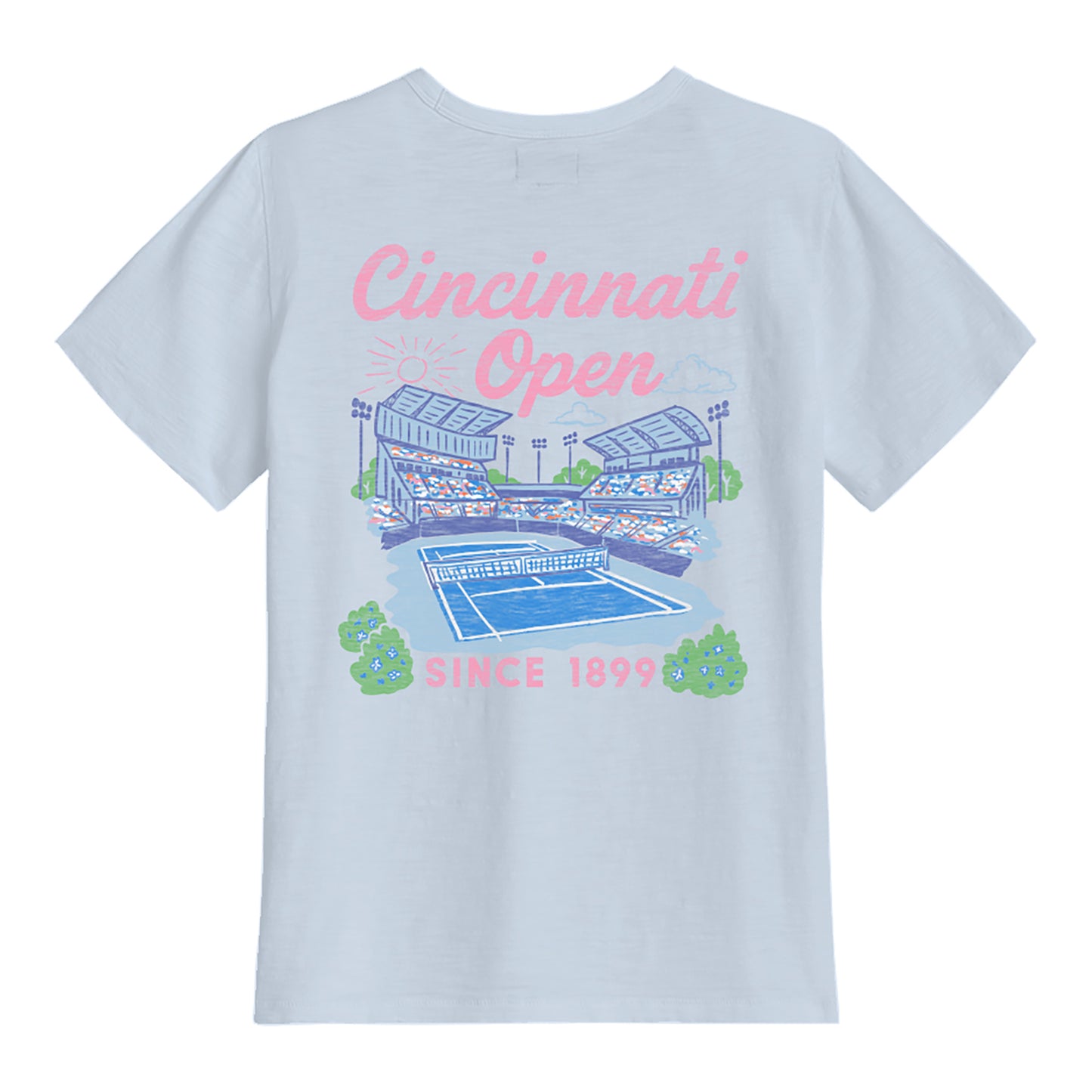 Standard Rec Cincinnati Open Women's Stadium T-Shirt in Skyway - back