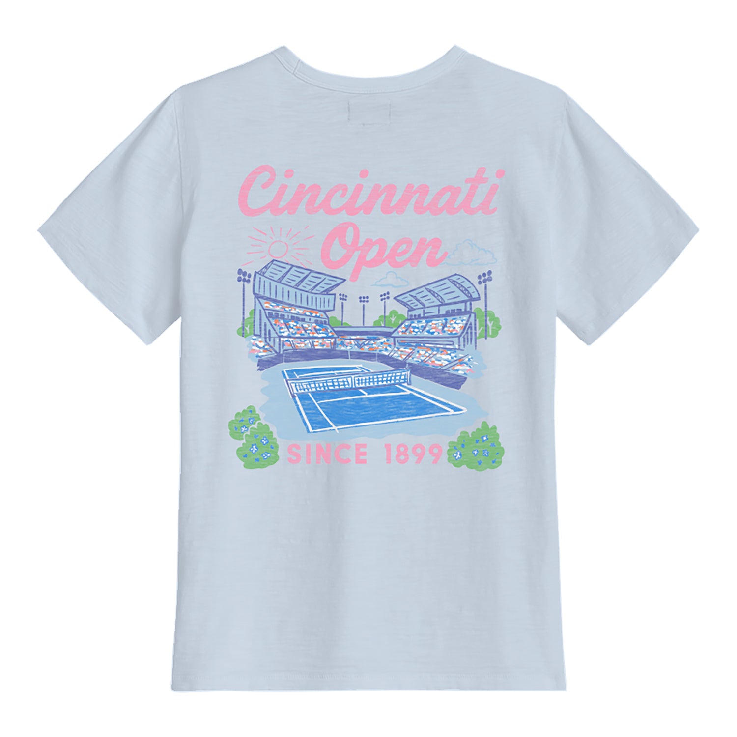 Standard Rec Cincinnati Open Women's Stadium T-Shirt in Skyway - back