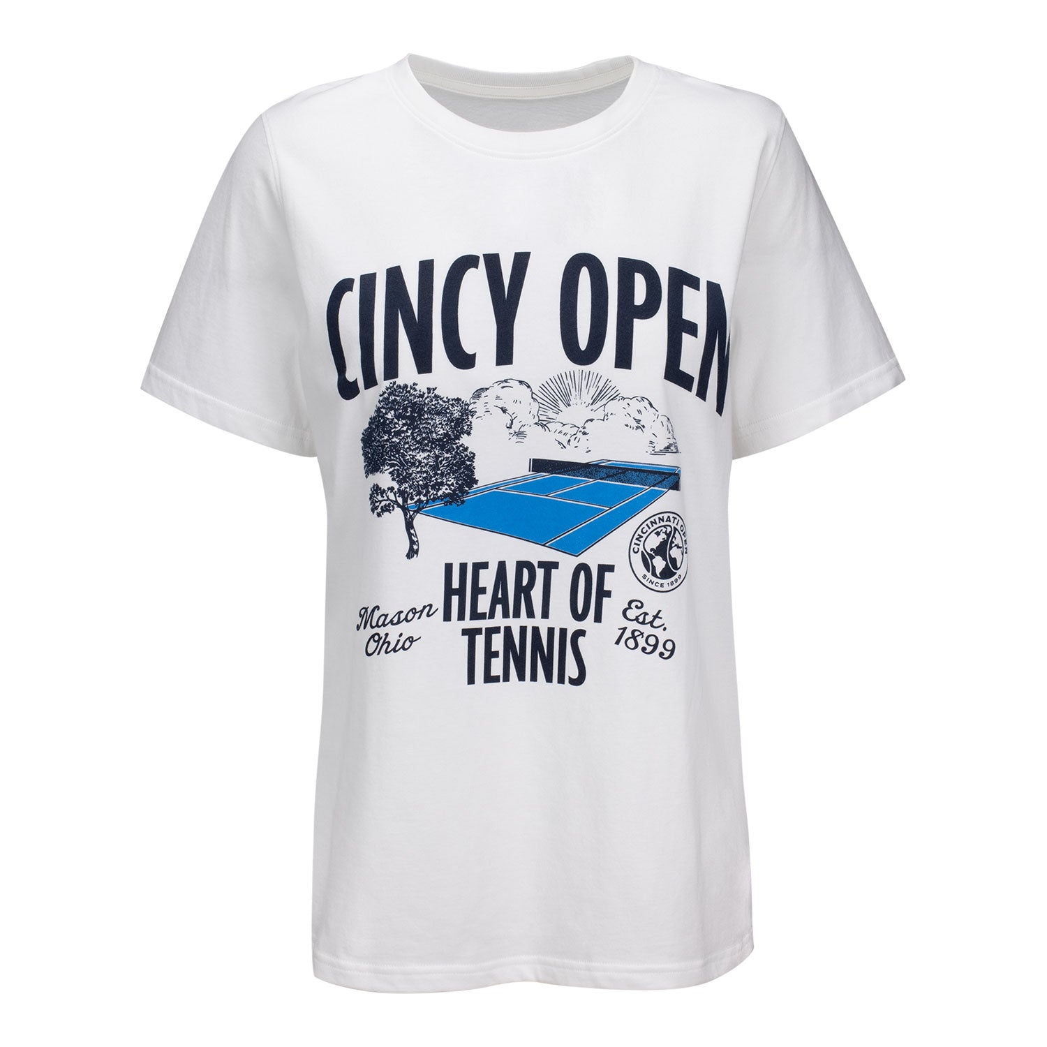 Under Armour Cincinnati Open Women's Ayla Cotton Court T-Shirt in White - Front View