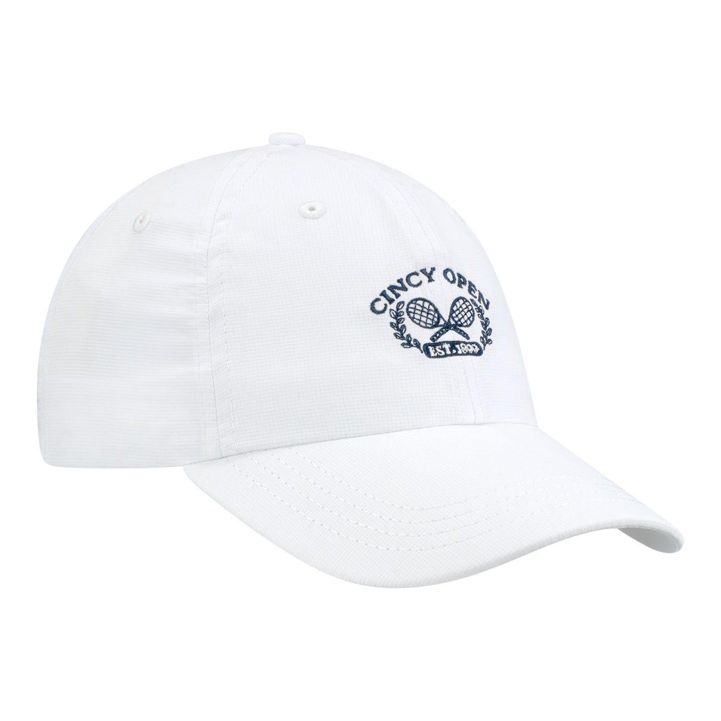 Legacy Cincinnati Open Performance Epic Hat in White - Front Right View