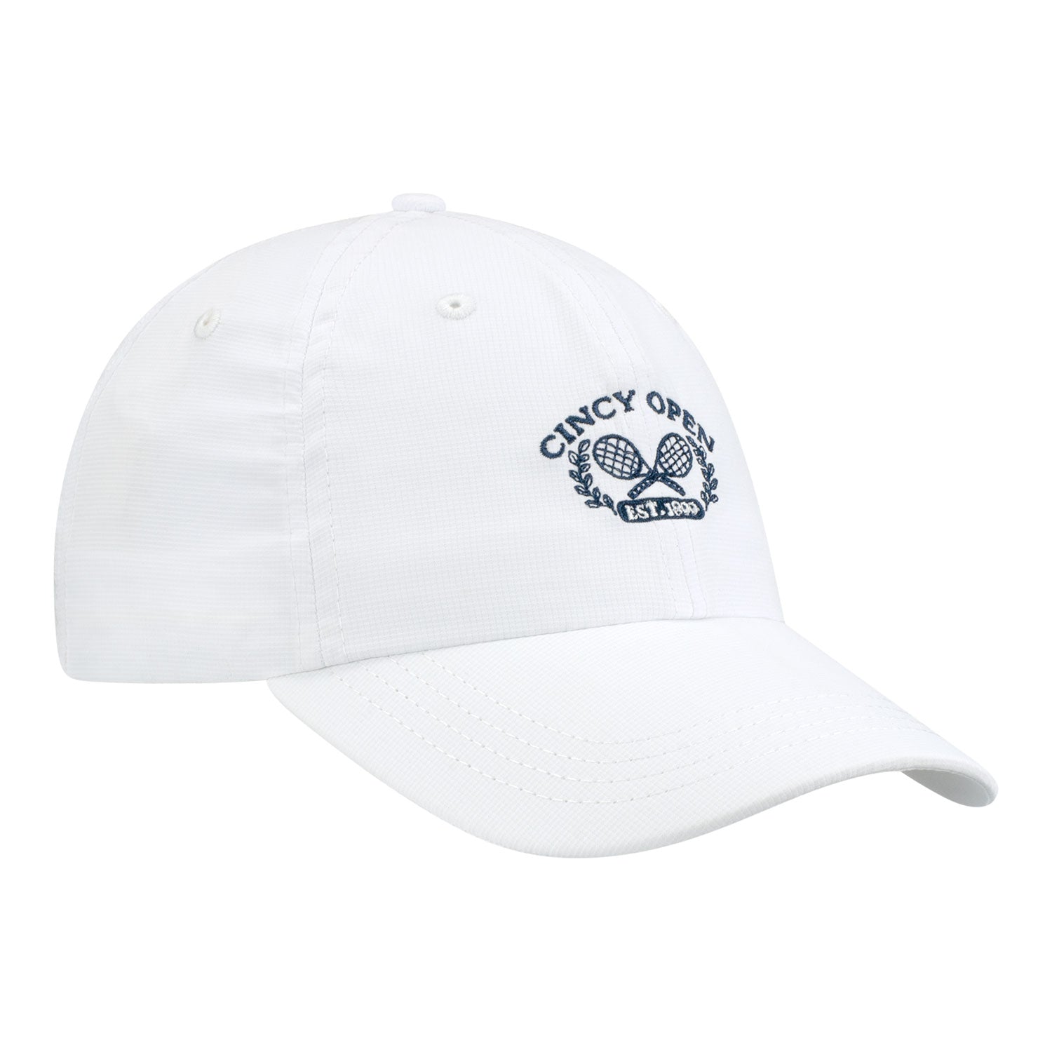 Legacy Cincinnati Open Performance Epic Hat in White - Front Right View