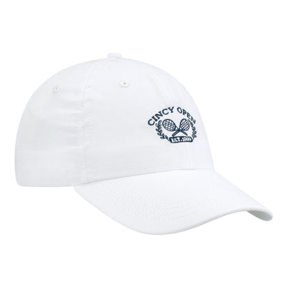 Legacy Cincinnati Open Performance Epic Hat in White - Front Right View