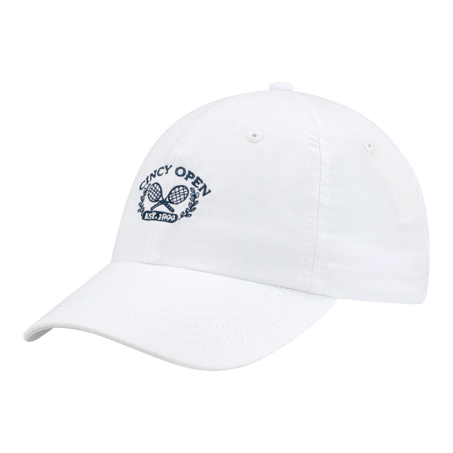 Legacy Cincinnati Open Performance Epic Hat in White - Front Left View