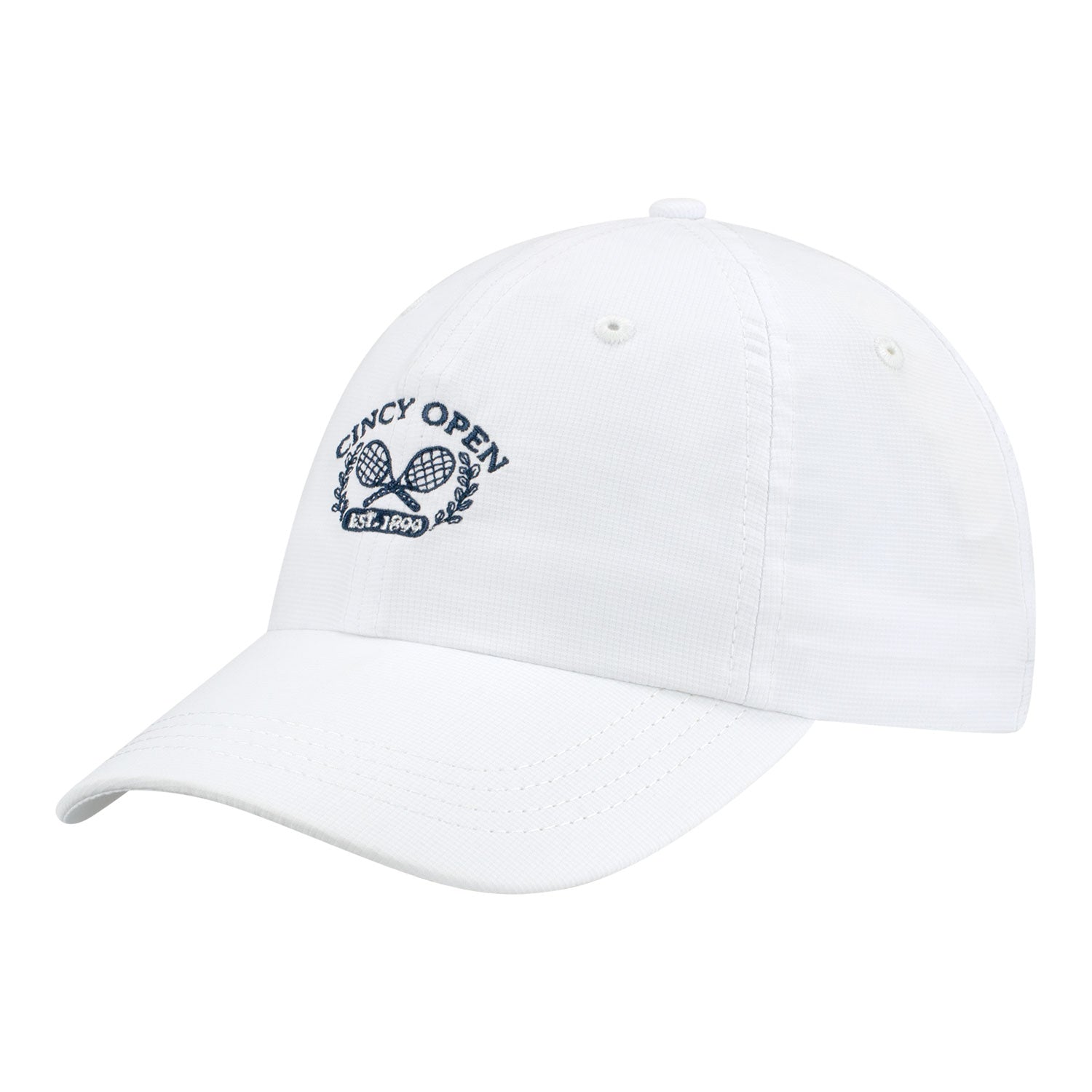 Legacy Cincinnati Open Performance Epic Hat in White - Front Left View