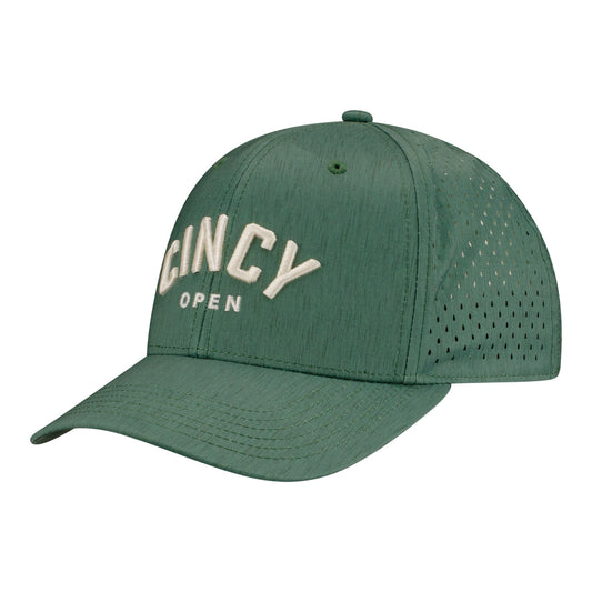 Legacy Cincinnati Open Reclaim Sport Mesh Hat in Eco Dark Green - Front Left View