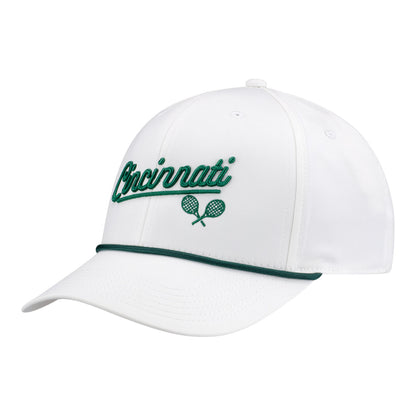 Legacy Cincinnati Open REMPA Reclaim Cincinnati Script Hat in White - Front Left