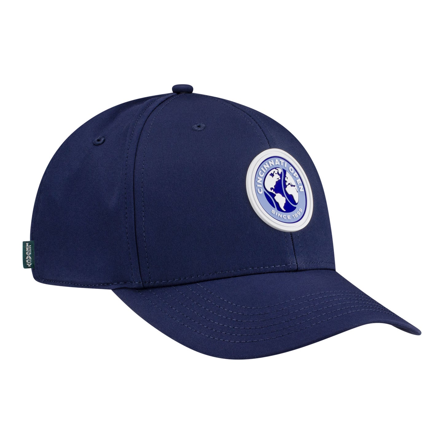 Legacy Cincinnati Open Back Nine Logo Patch Hat in Navy - Front Right