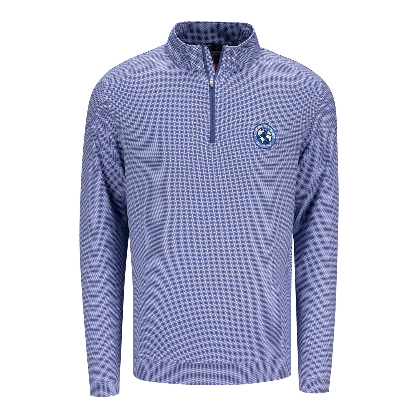 Peter Millar 2026 Cincinnati Open Perth Basketweave Performance Quarter Zip in Garden Violet - Front