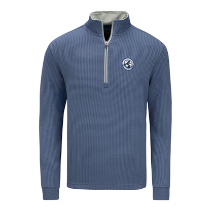 Straight Down Cincinnati Open Optic Quarter Zip in Moonlight Blue - Front View