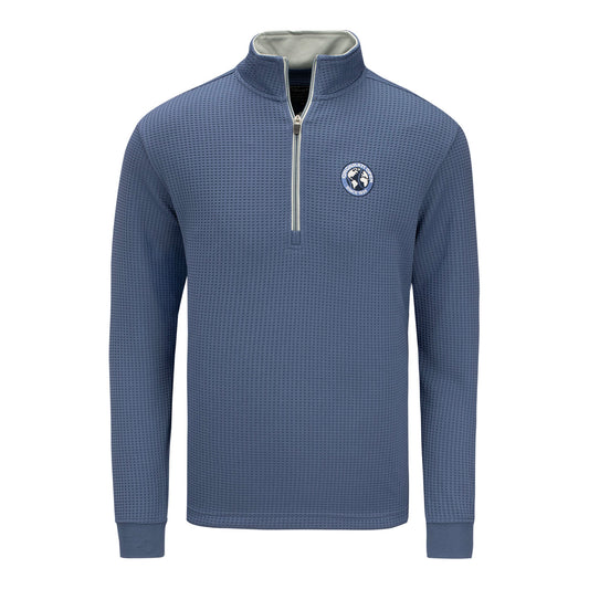 Straight Down Cincinnati Open Optic Quarter Zip in Moonlight Blue - Front View