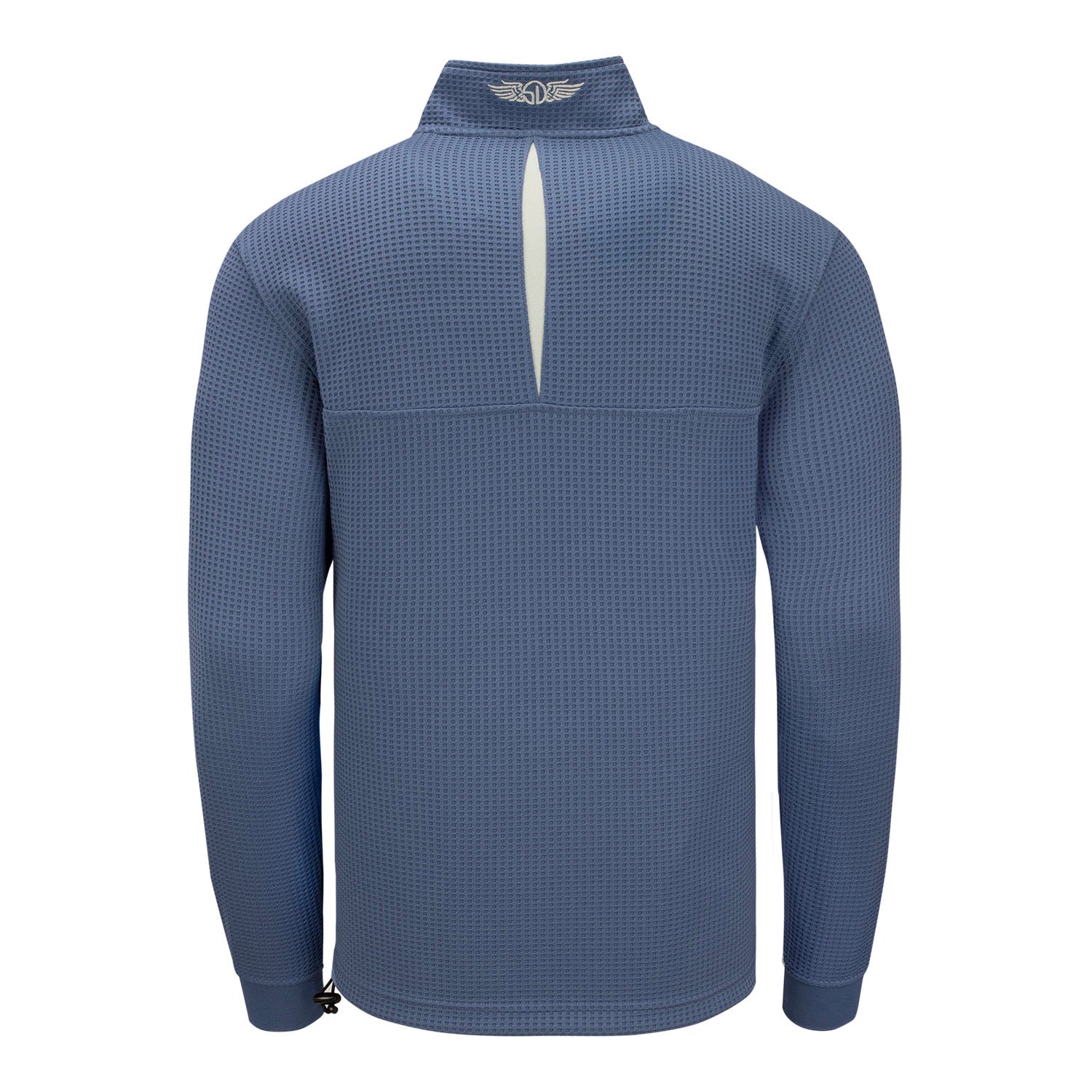 Straight Down Cincinnati Open Optic Quarter Zip in Moonlight Blue - back View