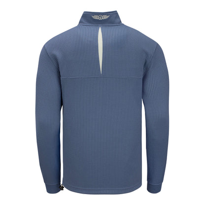 Straight Down Cincinnati Open Optic Quarter Zip in Moonlight Blue - back View