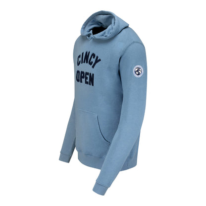 Ahead Cincinnati Open Seabrooke Hoodie in Blue Jean - Left Side