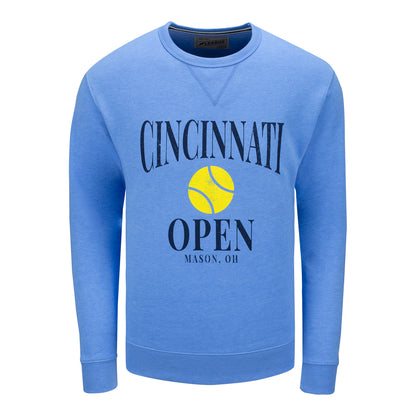Legacy Cincinnati Open Heritage Classic Crew in Heather Liberty Blue - Front